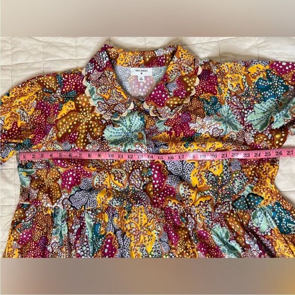 Kika Vargas X Target Multicolored Anemone Collared Babydoll Mini Dress - 1X - Picture 12 of 15